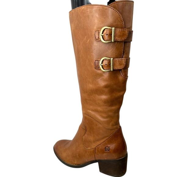 BORN the Bley Tall Riding Boots in Tan Brown Leather Women's Size 8M - Picture 8 of 16